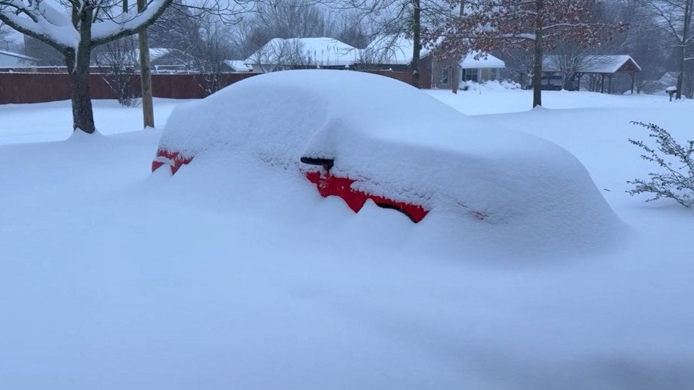 Tempestade de inverno nos EUA, queda de neve muito forte nos EUA.