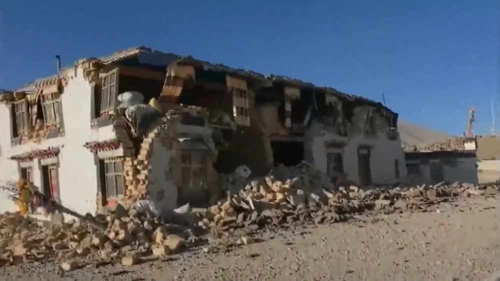 Fort tremblement de terre au Tibet, destructions après le tremblement de terre au Tibet