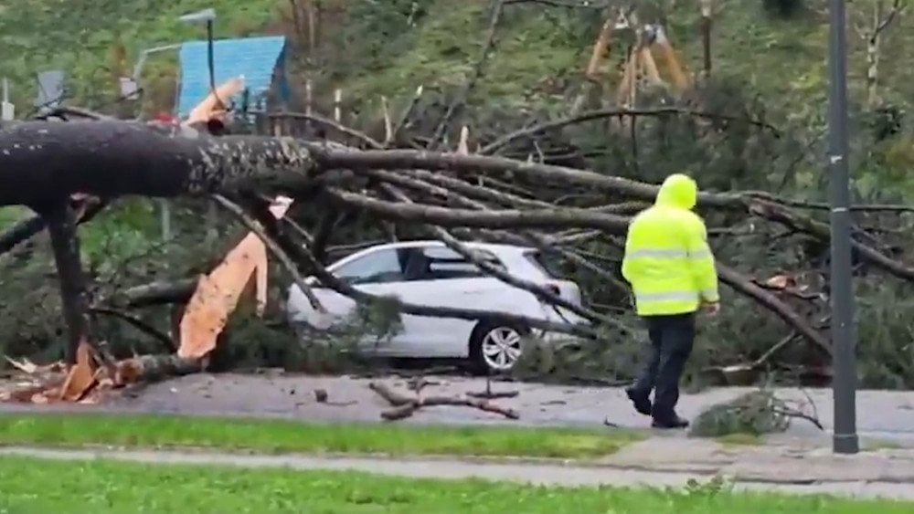 Fuerte tormenta en España, fuertes vientos en España, Tormenta Herminia