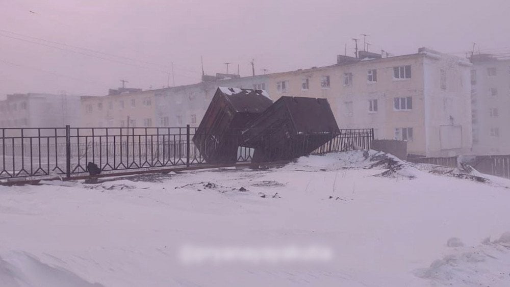 Vientos huracanados en Yakutsk, fuertes vientos en Rusia