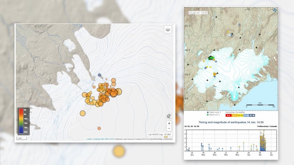 Earthquakes in Iceland, Bárðarbunga volcano Iceland, earthquake swarm in Iceland