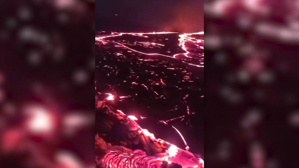 Eruption of Erta Ale volcano, volcanic eruption in Ethiopia