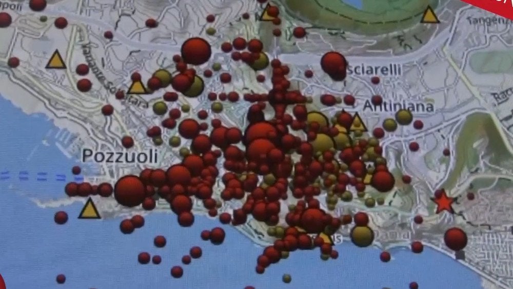 Campi Flegrei superugnikalnis, Campi Flegrei žemės drebėjimai, žemės drebėjimai Italijoje