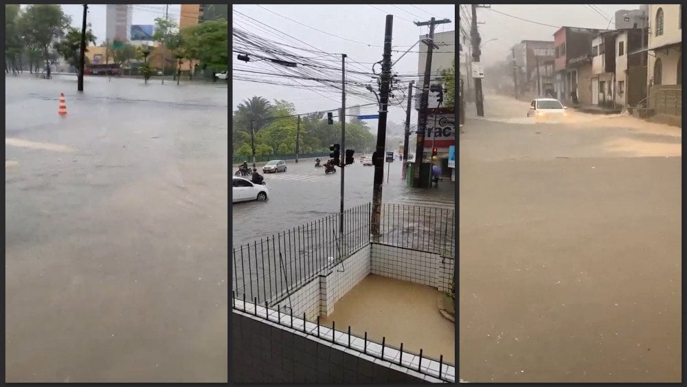 Inundaciones en Brasil, lluvia récord en Brasil, aguacero torrencial en Brasil