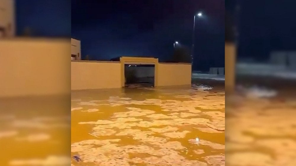 Inundações na Arábia Saudita, chuvas anormais em Riade, inundações no deserto.