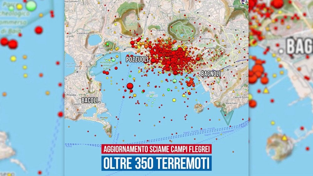 Volcán Campi Flegrei en Italia, supervolcán Campi Flegrei, terremotos en Campi Flegrei