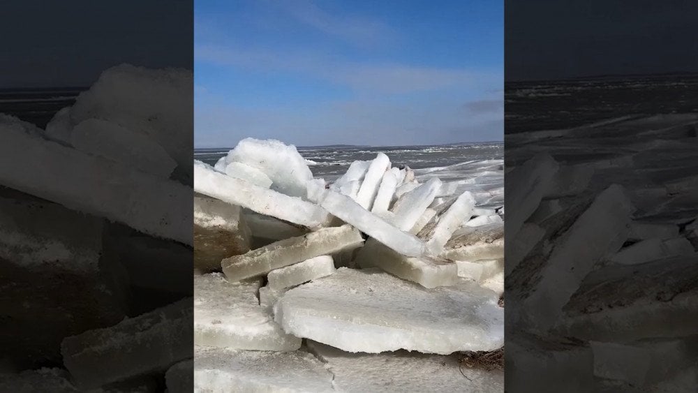 The Black Sea froze, anomalous cold in Russia, frozen sea in Russia