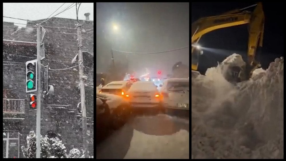 Snowfall in Armenia, transportation collapse in Armenia, heavy snow in Armenia