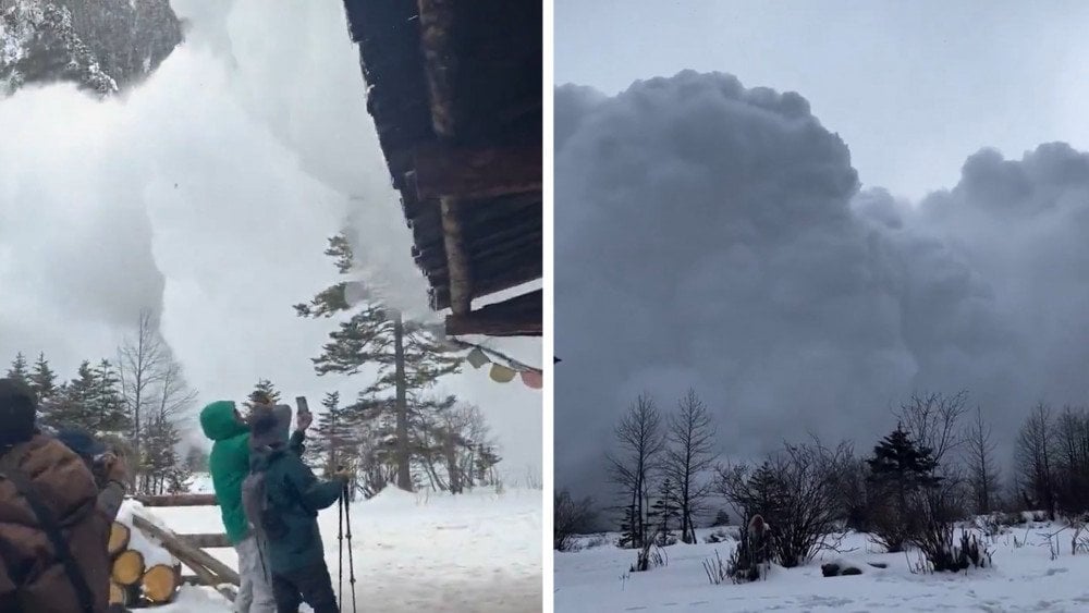 Avalanche in China, heavy snowfalls in China