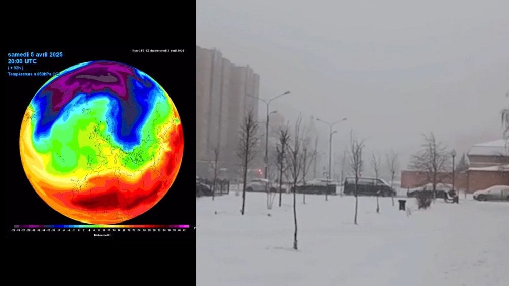 Anomalous cold snap in Europe, snow in April in Europe, cold wave in April