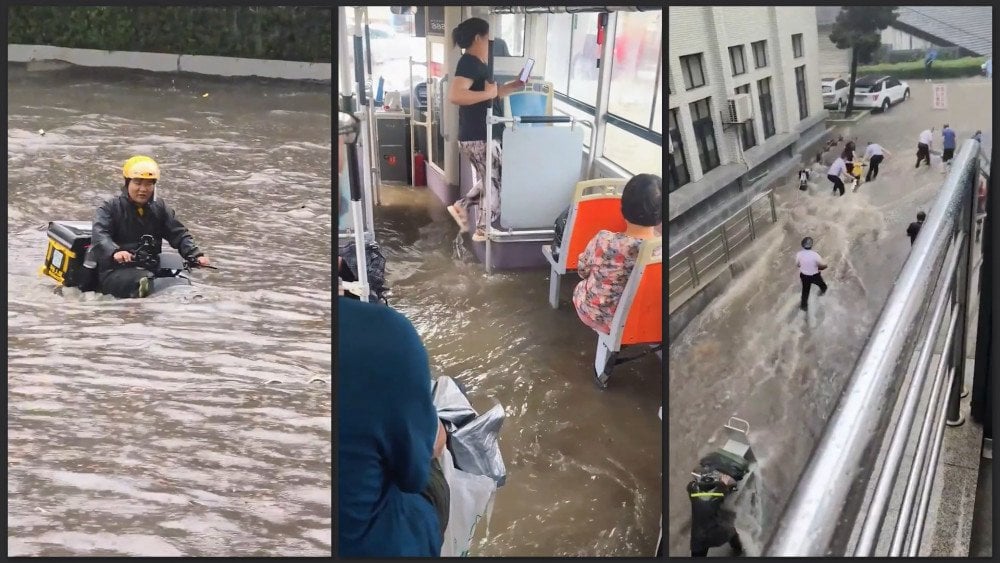 Flooding in China, downpour in China, heavy rain in China