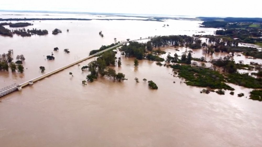 Flood in Brazil, river overflow in Brazil, rains in Brazil