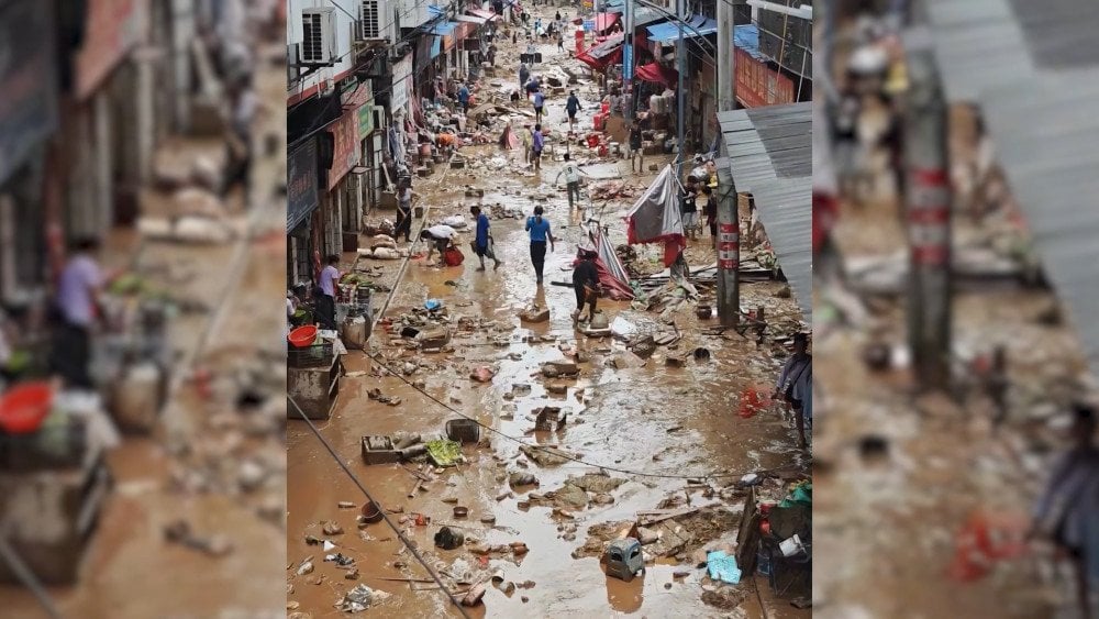 Flood in China, aftermath of a flood in China
