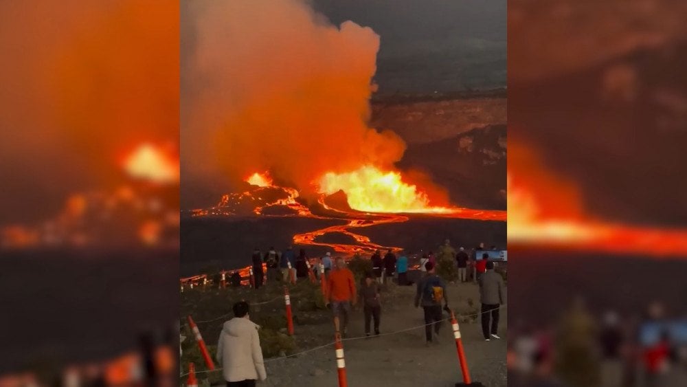 Erupce sopky na Havaji, sopka Kilauea vyvrhla lávu, erupce sopky Kilauea