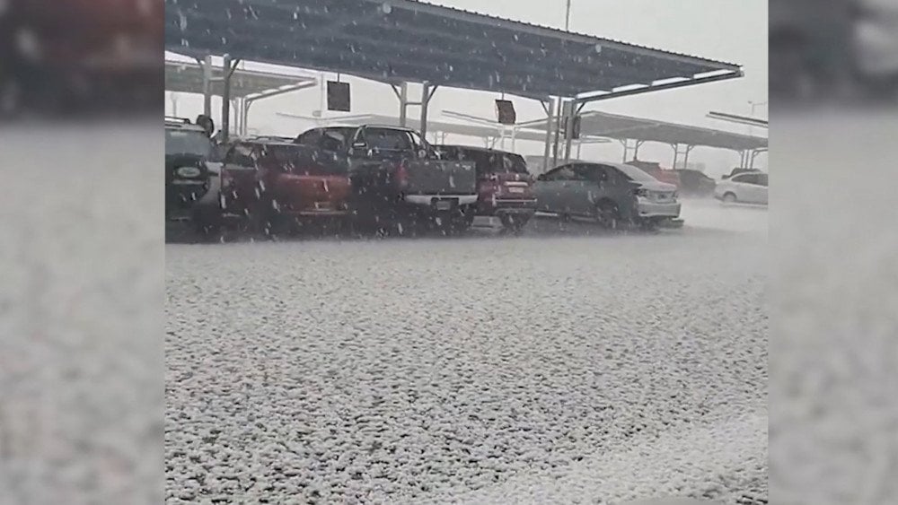 Santa Rosa storm in Argentina, hail in Argentina