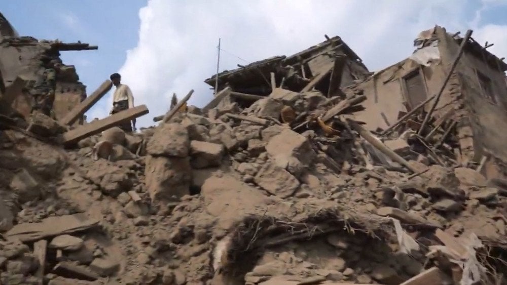 Earthquake in Afghanistan, destruction after the earthquake in Afghanistan, aftermath of the earthquake in Afghanistan
