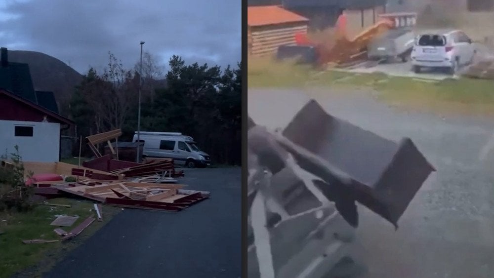 Шторм Эми в Норвегии, сильный ветер в Норвегии, последствия шторма Эми в Норвегии