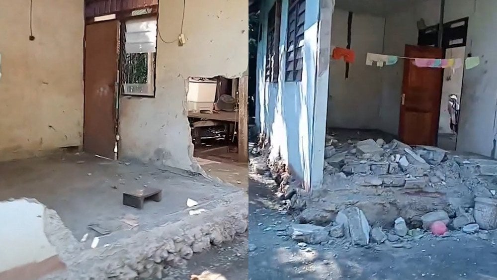 Earthquake in Indonesia, destruction after the earthquake in Indonesia