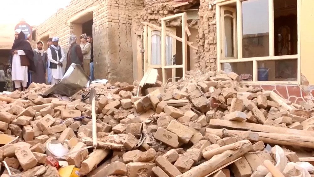 Earthquake in Afghanistan, destruction from the earthquake in Afghanistan, destroyed buildings in Afghanistan