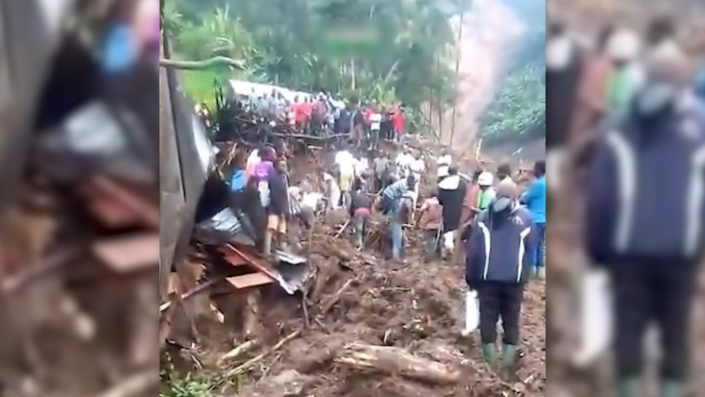 Landslide in the Congo, landslide destroyed homes in the Congo, torrential rains in the Congo