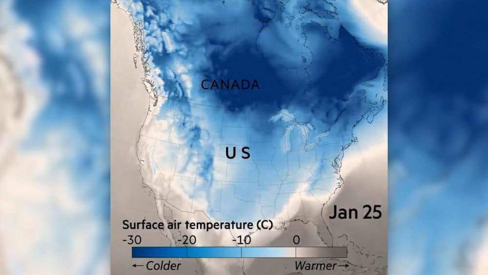 Winter storm Fern in the United States, anomalous snowfall in the United States, snowstorm in the United States