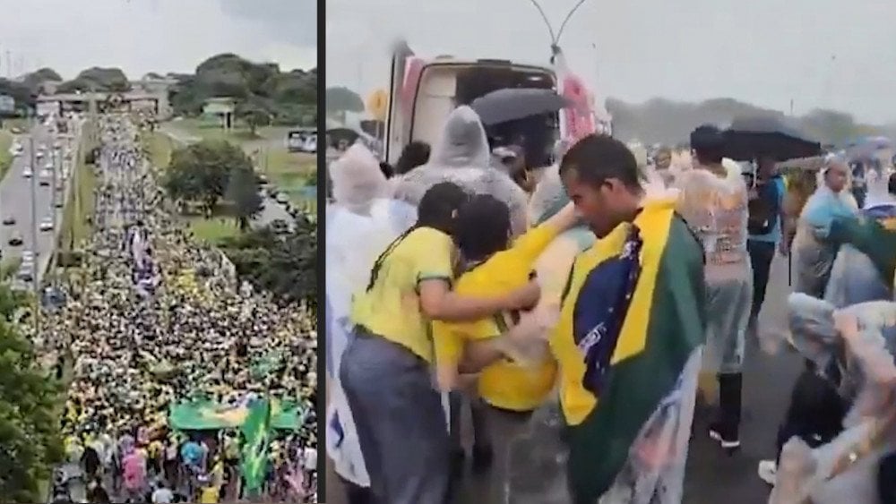 Lightning strike victims in Brasília, lightning strike on rally participants, lightning strike in Brazil