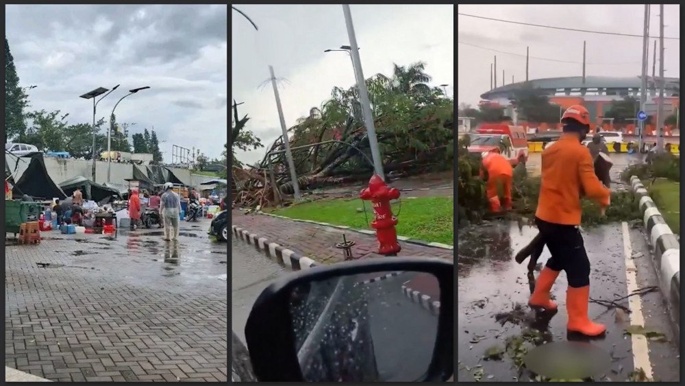 Storm in Indonesia, strong wind in Indonesia