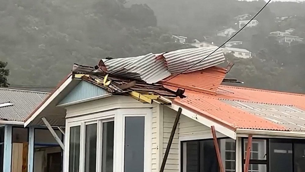 Шторм в Новой Зеландии, рекордные порывы ветра в Новой Зеландии