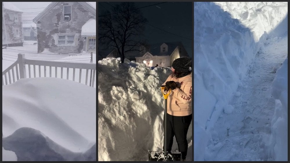 Бомбовый циклон в США, снегопад в США, снежная буря в США