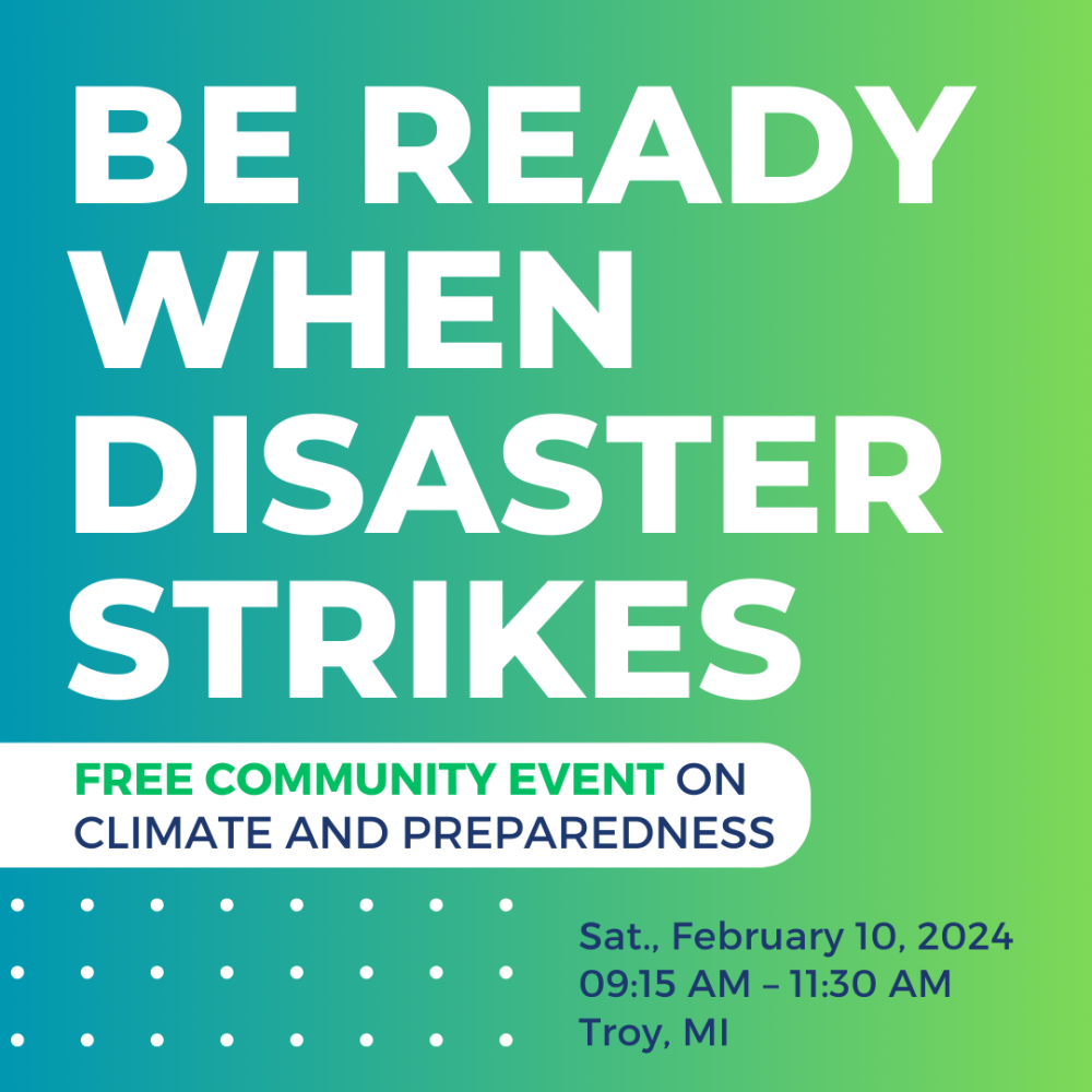 Be ready when disasters strikes